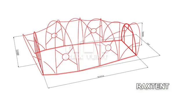 RAX cocoon glamping tent option