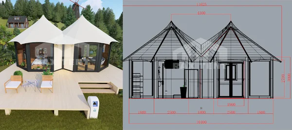 Two peak RAX tent house